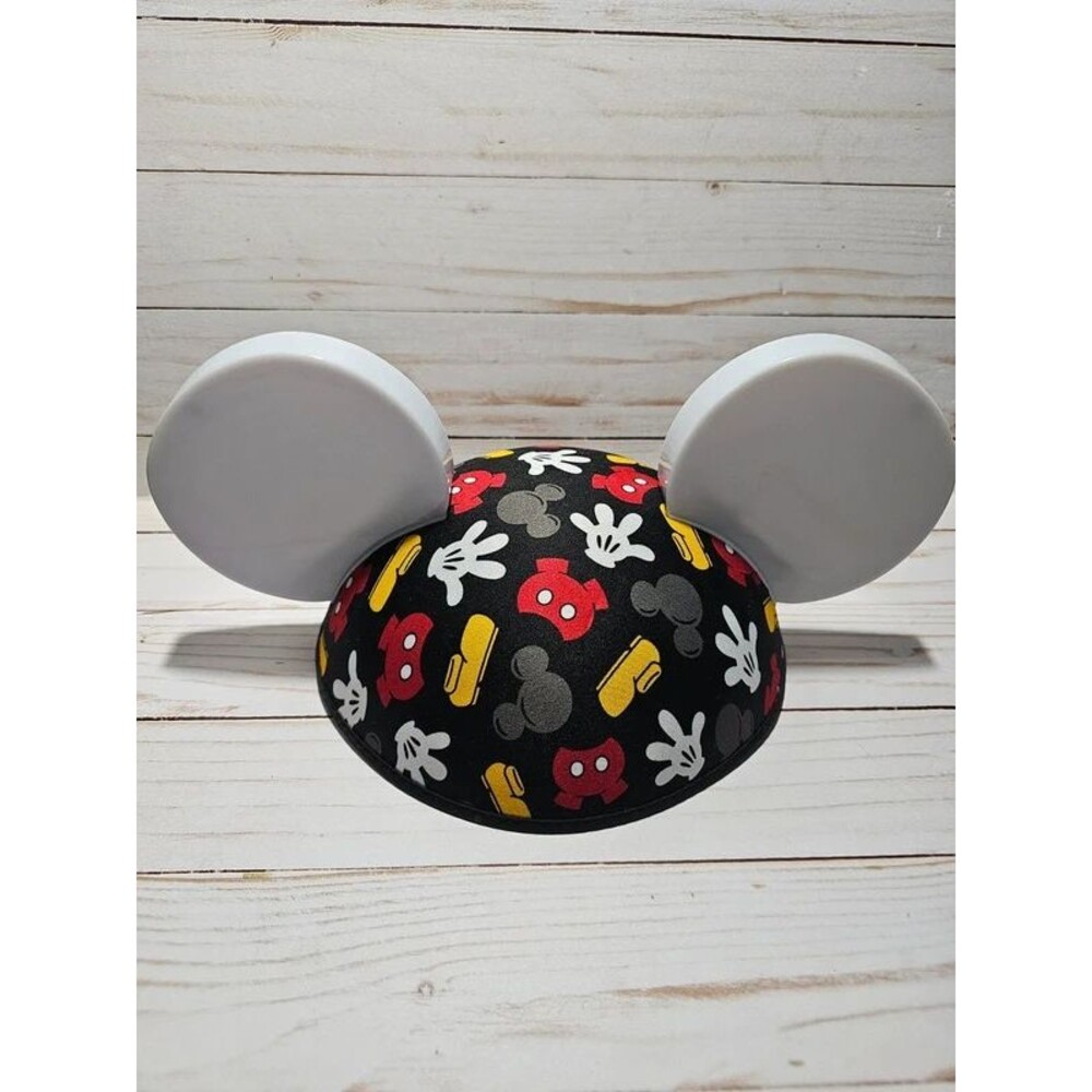 Disney Parks Mickey Mouse Ears Headband Black Red Yellow Gray Mickey Print